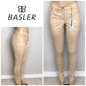 BASLER tan faux suede pants/jean. NWT